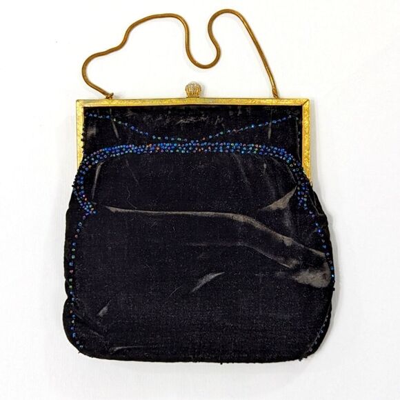 Vintage Velvet Beaded Clutch - Picture 5 of 6